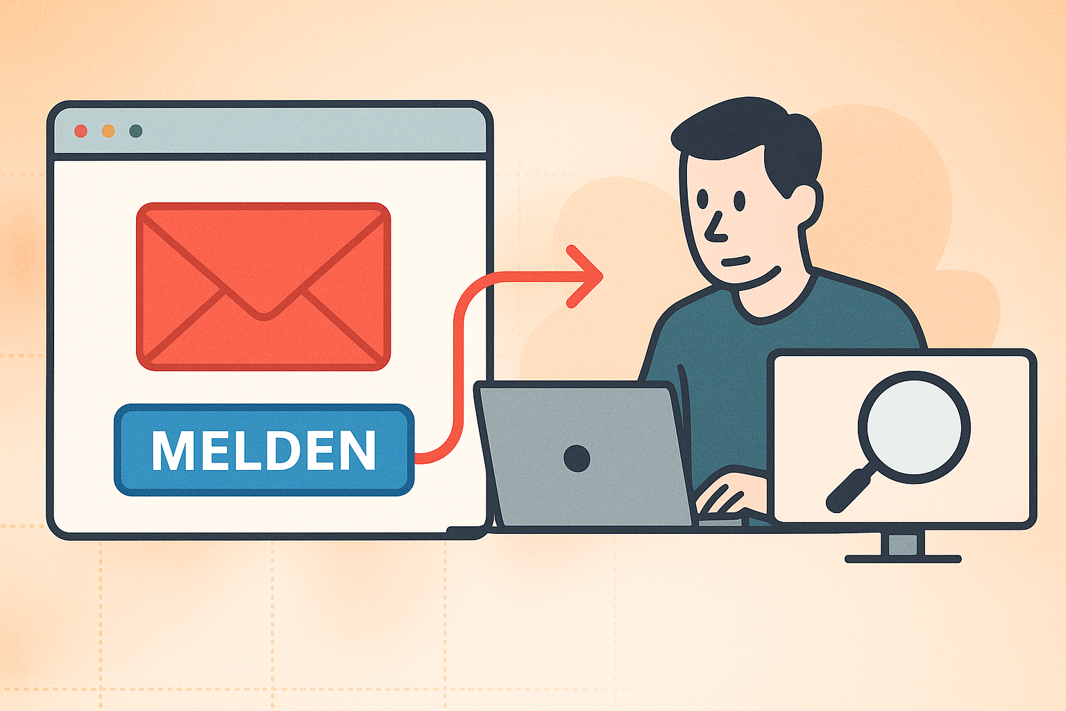 Wer analysiert die gemeldeten E-Mails?